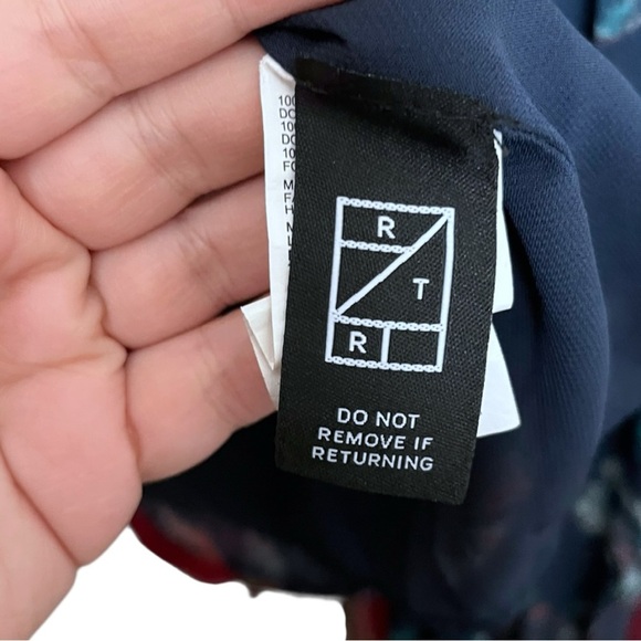 Derek Lam Collective Blue Floral Ruffle Blouse Womens Size 38/US 8 Medium - Picture 10 of 11